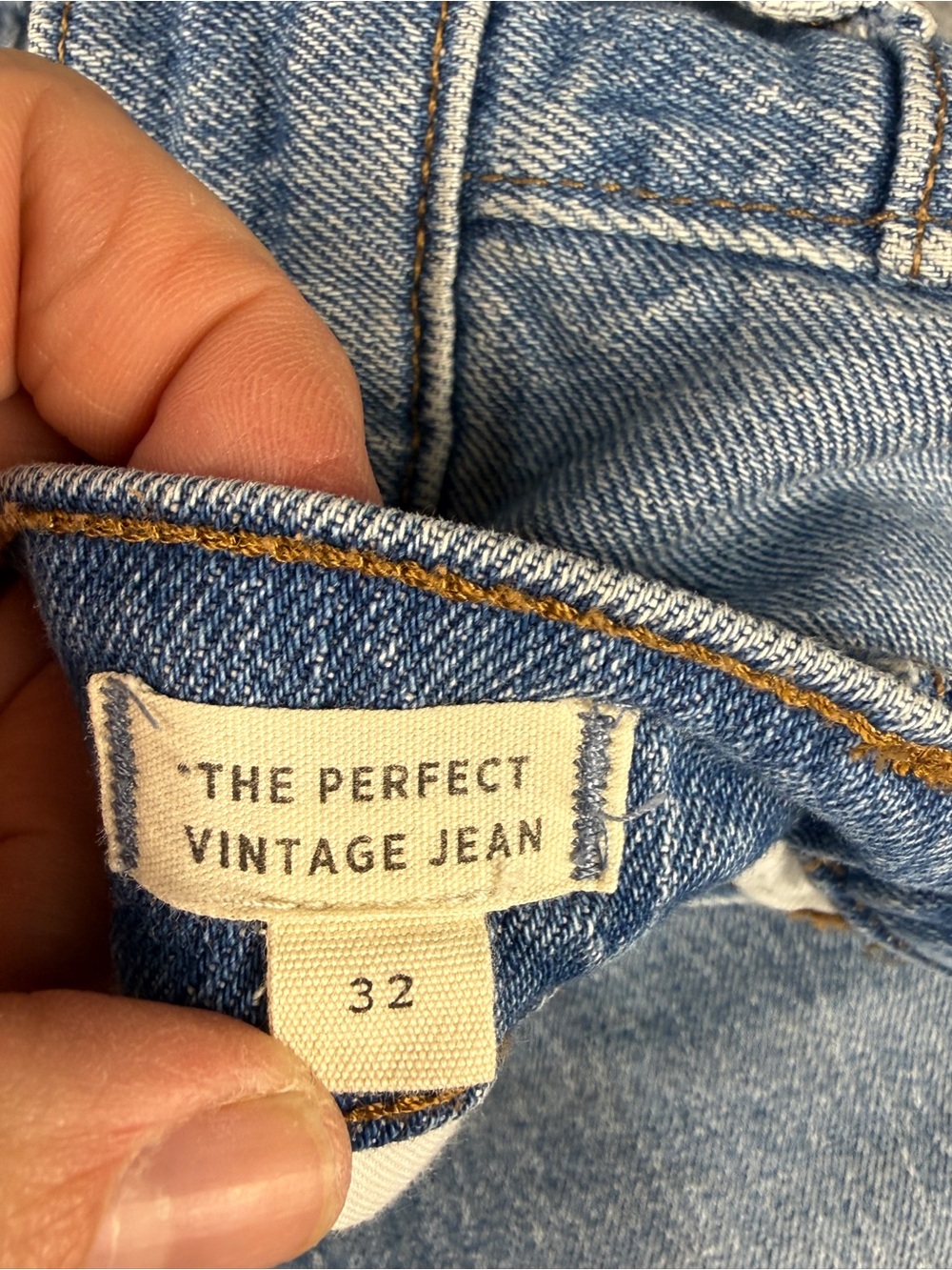 Madewell Jeans 32 Perfect Vintage Distressed Raw Hem | Lollie Closet - Picture 4 of 8